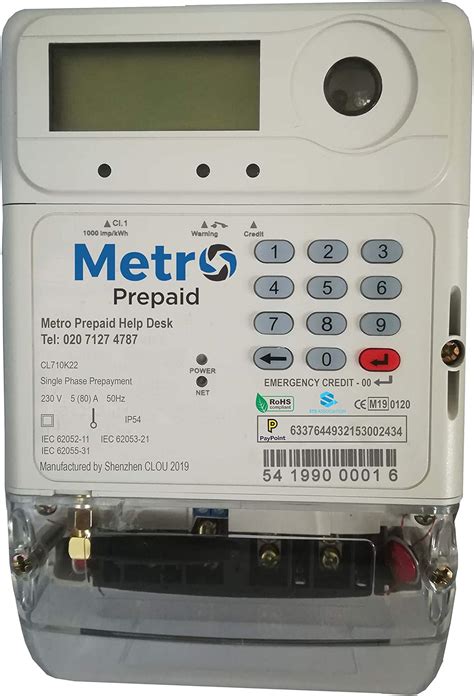 metro prepayment electric meter.